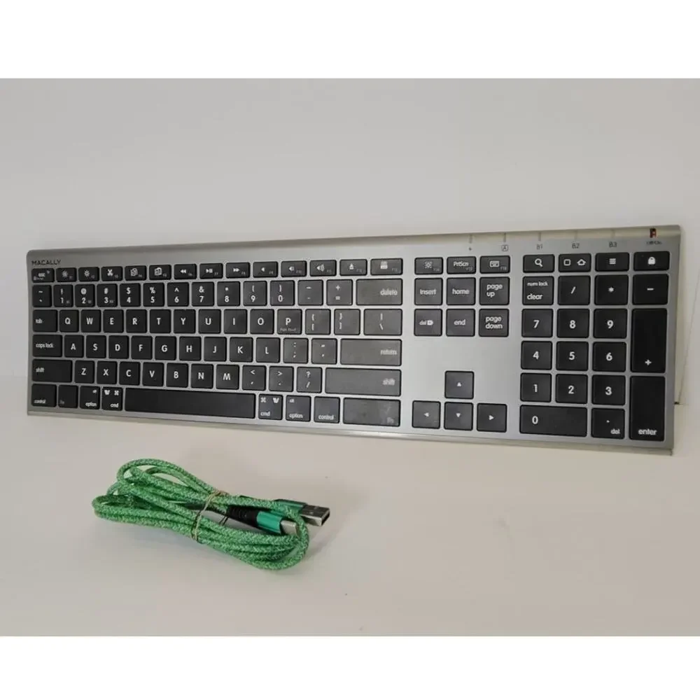 Macally Ultra Slim Keyboard Bluetooth Wireless Silver Computer Keys Online
